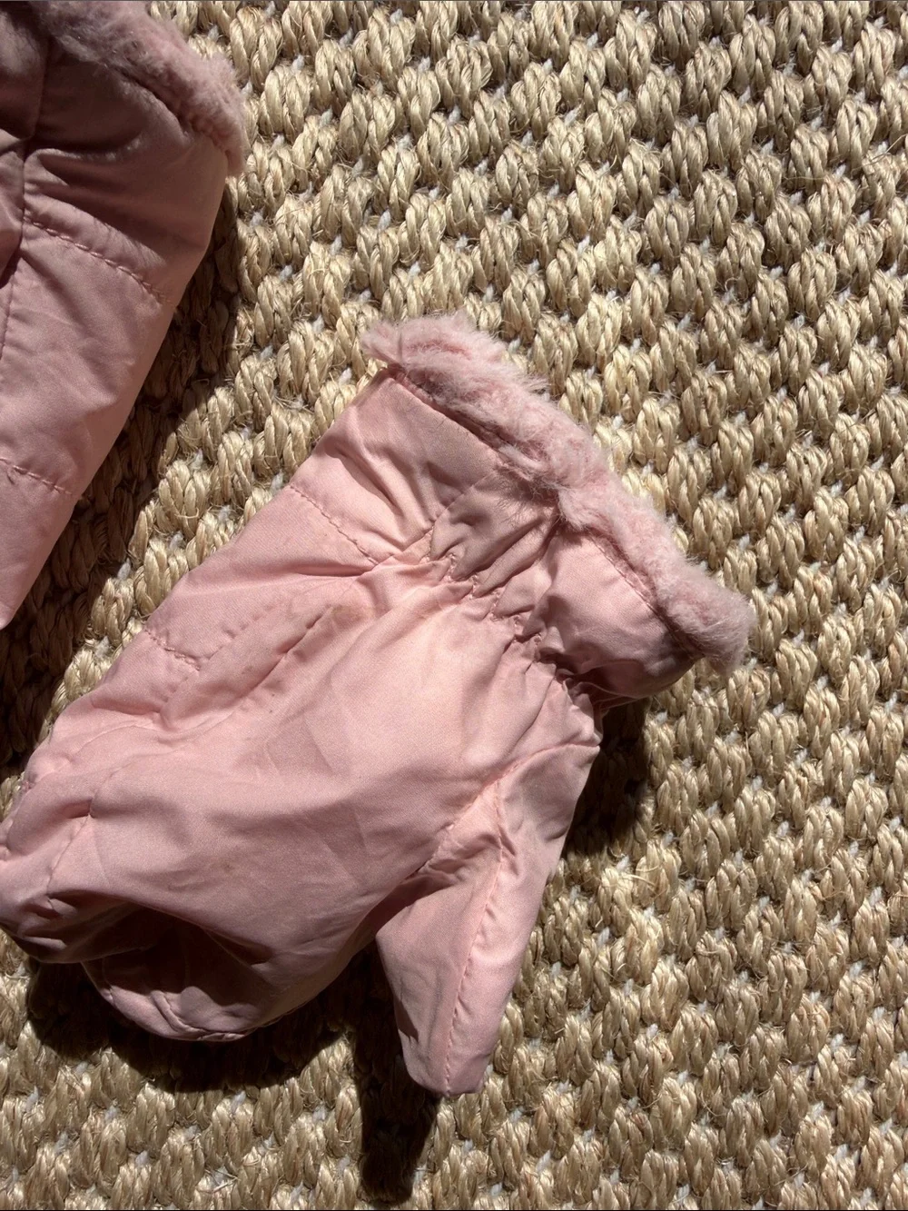 The North Face Kids Girls' Littles Mossbud Swirl Mitt Blush Pink Quilted Mittens